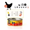 Comida húmeda para gatos 3coty pollo con krill para gatitos, 80 g, alimento completo, sin azúcar, sin gluten ni soja