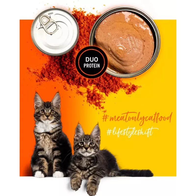 Comida húmeda para gatos 3coty pollo con krill para gatitos, 80 g, alimento completo, sin azúcar, sin gluten ni soja