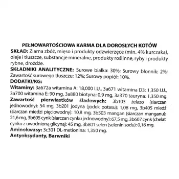Pienso seco para gatos DIVINUS Cat Complete 20 kg — alimento de mantenimiento para gatos adultos, pollo, 30% proteína, 12% grasa