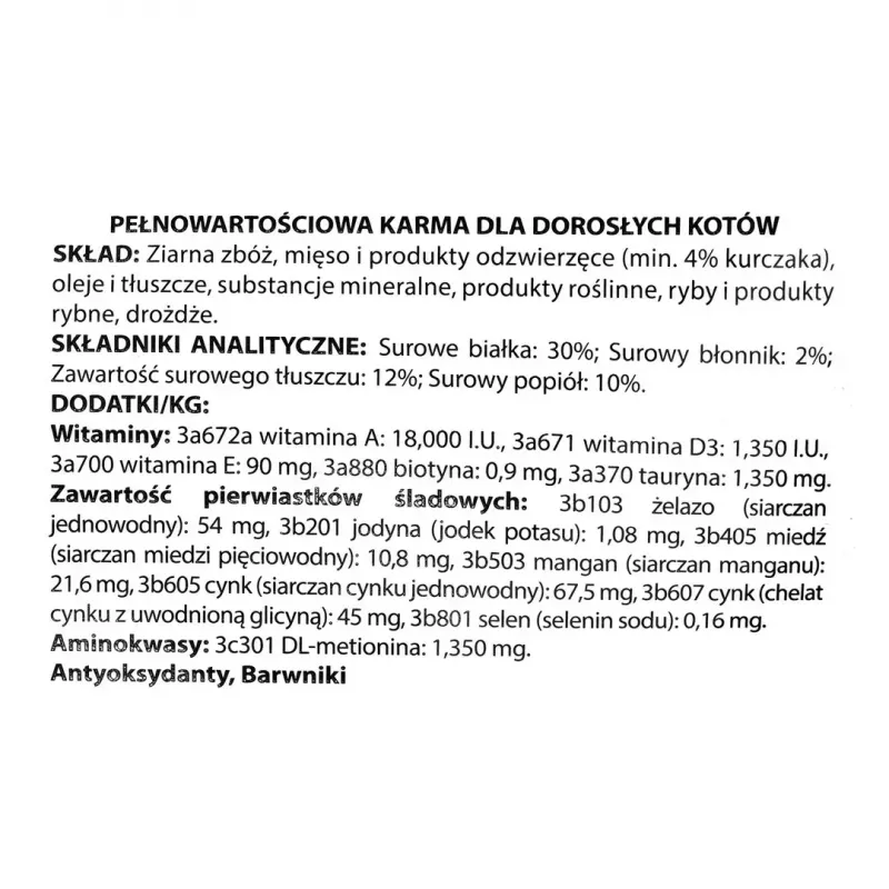 Pienso seco para gatos DIVINUS Cat Complete 20 kg — alimento de mantenimiento para gatos adultos, pollo, 30% proteína, 12% grasa