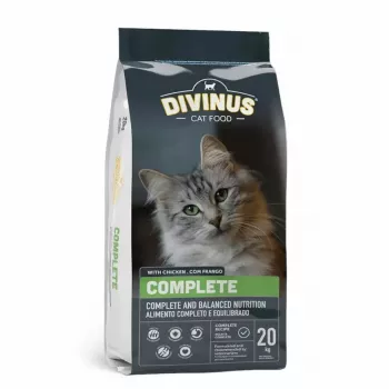 Pienso seco para gatos DIVINUS Cat Complete 20 kg — alimento de mantenimiento para gatos adultos, pollo, 30% proteína, 12% grasa