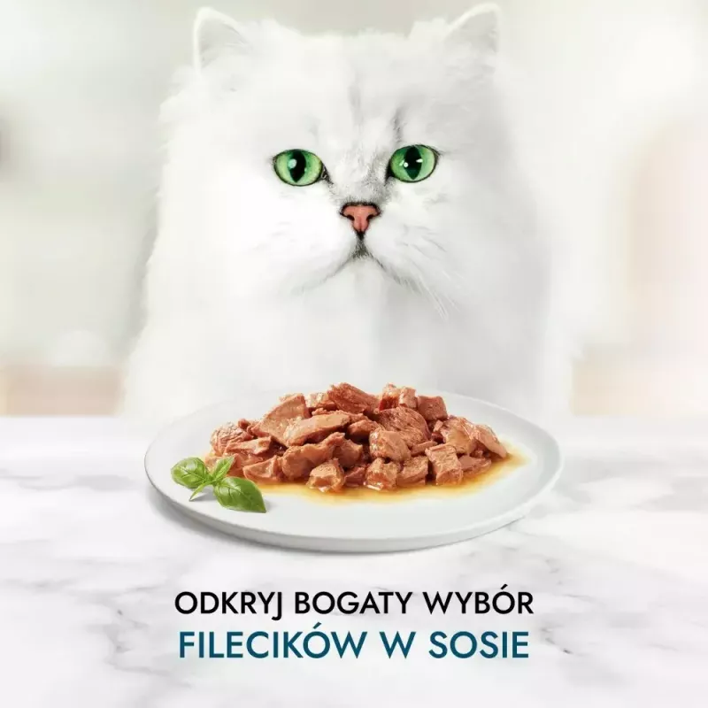 Comida húmeda para gatos Purina Nestlé GOURMET Perle Mini Filetes en salsa, bolsa 60 x 85 g, gatos adultos, 80% humedad