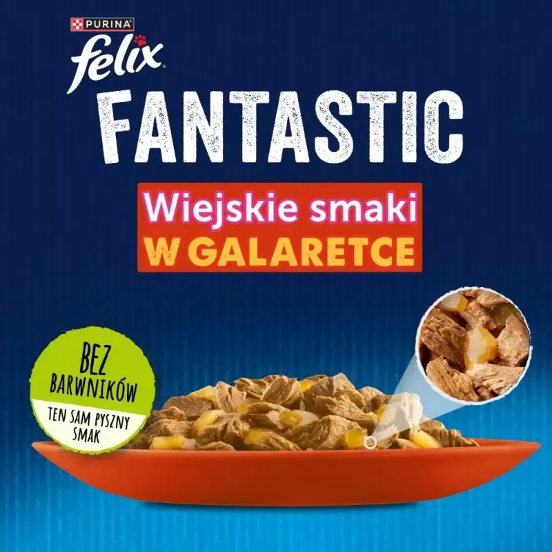 Comida húmeda Purina Nestlé PURINA Felix Countryside Selection multipack 120×85 g bolsas, gatos adultos, variedades mixtas, sin gluten