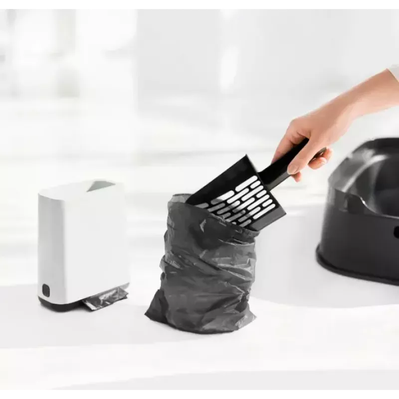 Rotho Biala pala para arena de gatos con bolsas, verde