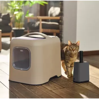 Recipiente de almacenamiento interior Rotho BIALA negro para pala de arena para gatos 91×162×290 mm, plástico, bolsas de basura incluidas