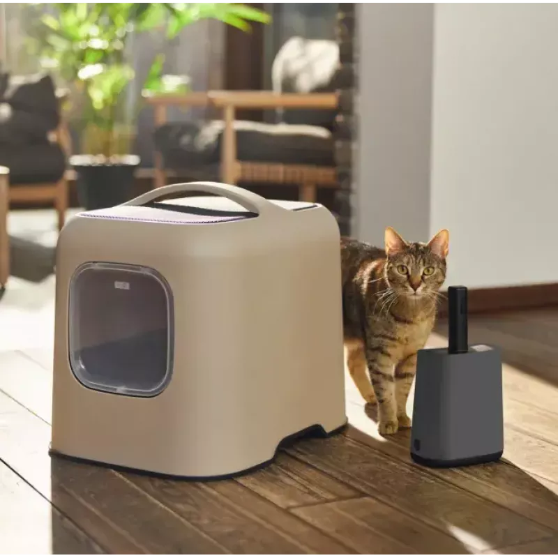 Rotho Biala pala para arena de gatos con bolsas, antracita