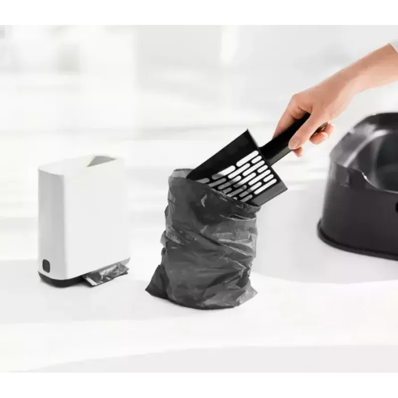 Rotho Biala pala para arena de gatos con bolsas, antracita