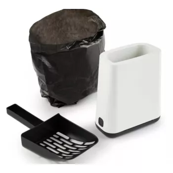 Recipiente de almacenamiento interior Rotho BIALA negro para pala de arena para gatos 91×162×290 mm, plástico, bolsas de basura incluidas
