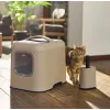 Rotho Biala pala para arena de gatos con bolsas, capuchino
