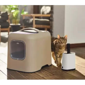Caja de almacenamiento Rotho BIALA para interior plástico 91×162×290 mm blanco para arena para gatos con bolsas de basura