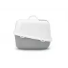 Savic Nestor Jumbo arenero cerrado para gatos, 66,5 x 48,5 x 46,5 cm, blanco-gris