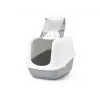 Savic Nestor Jumbo arenero cerrado para gatos, 66,5 x 48,5 x 46,5 cm, blanco-gris