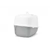 Savic Nestor Jumbo arenero cerrado para gatos, 66,5 x 48,5 x 46,5 cm, blanco-gris