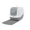 Savic Nestor Jumbo arenero cerrado para gatos, 66,5 x 48,5 x 46,5 cm, blanco-gris