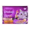 Alimento húmedo para gatos Whiskas 85 g bolsa, gatos adultos, 4 x 85 g, sabor pollo/cordero