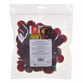 Snack para perros MACED Chips de pato 500 g — snack monoproteico de pato, 500 g, proteína 28 %, grasa 1 %