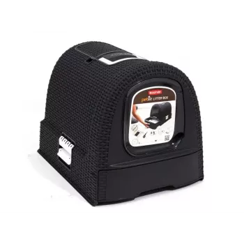 Bandeja sanitaria para gatos Curver Pet Life Kuweta Antracyt — arenero de plástico, 385×510×395 mm, 2,41 kg, blanco