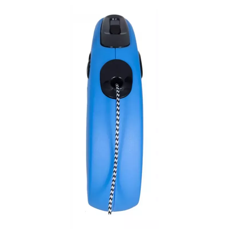 Correa retráctil Flexi New Classic S — cordón, 5 m, correa individual, azul, carga máx. 12 kg