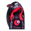 Flexi New Classic L correa extensible para perros, cinta de 5 m, hasta 50 kg, roja