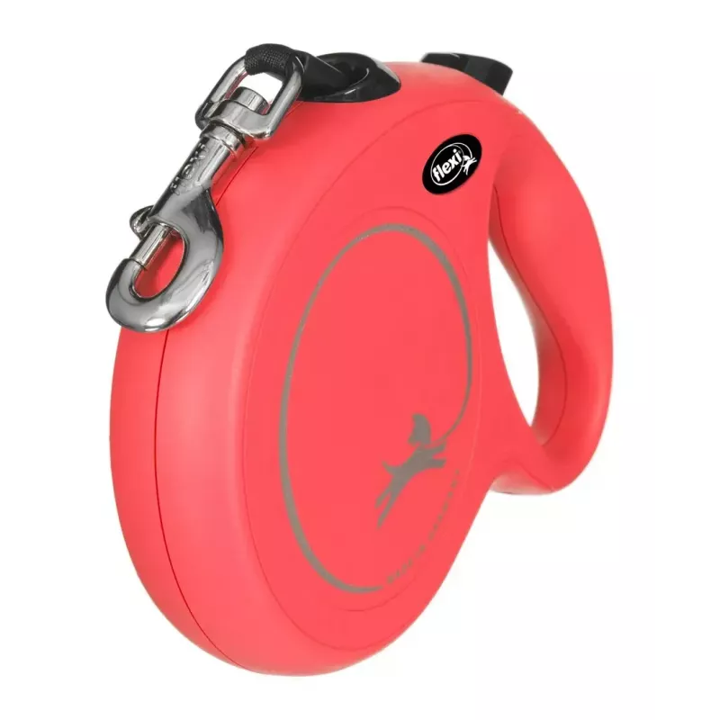 Flexi New Classic L correa extensible para perros, cinta de 5 m, hasta 50 kg, roja
