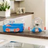 Jaula FERPLAST Combi 2 para hámster, azul transparente, B795×T295×H263 mm, tecnopolímero
