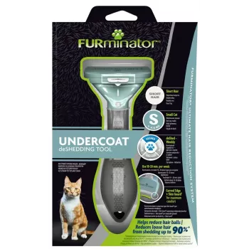 Cepillo para gatos FURminator FUR151296 — talla pequeña para gatos de pelo largo de razas pequeñas, negro, 200 g