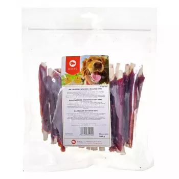 Snacks para perros MACED brocheta de pato 500 g — snack masticable de entrenamiento con sabor a pato, proteína 46 %, grasa 1,5 %