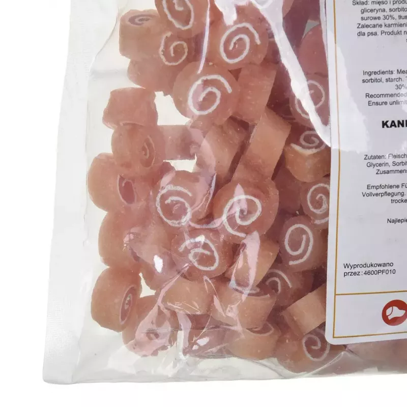 Snacks blandos para perros MACED Sushi con conejo y pescado 500 g – snacks funcionales de entrenamiento, proteína 30 %, grasa 2 %, humedad 23 %