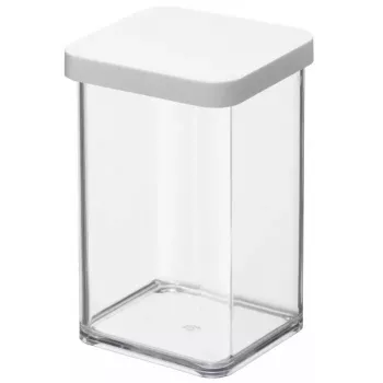 Dispensador de alimentos rotho Loft 11604 rectangular 1 L, tecnopolímero transparente, 100×100×142 mm