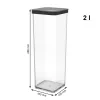 Rotho Loft 1160608080 recipiente para golosinas, 2 l, de plástico, apto para lavavajillas y congelador, negro