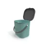 Papelera rotho Albula rectangular plástico 6 L, plástico reciclado, verde oscuro, orificio para colgar