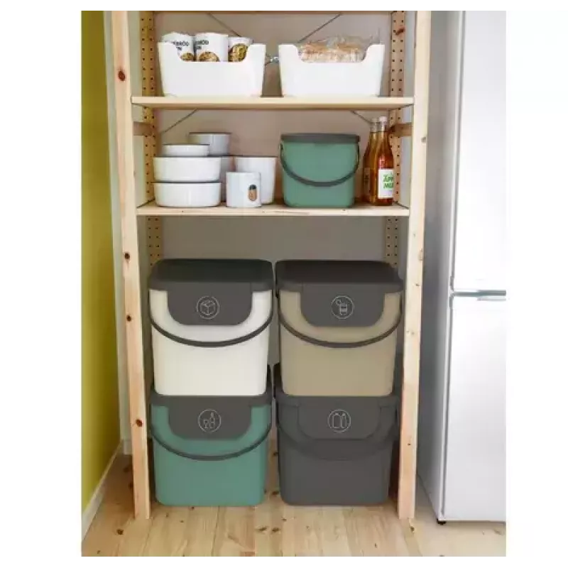 Rotho Albula contenedor para separación de residuos, 40 l, capuchino
