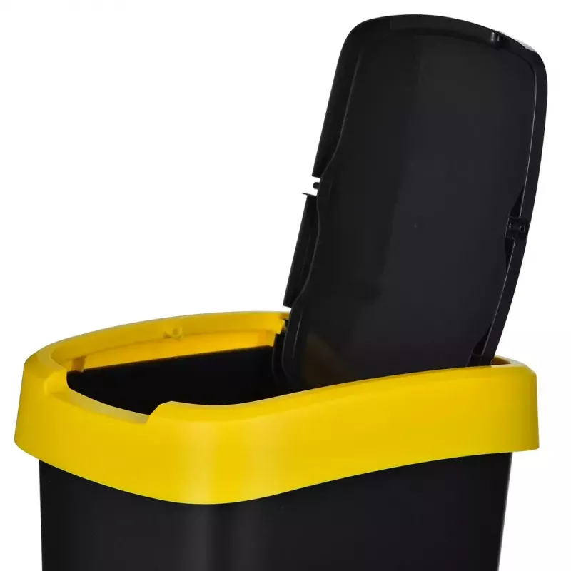 Rotho Twist 1045899999 set de cubos de basura, 3 x 25 l, plástico