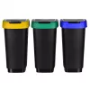 Rotho Twist 1045899999 set de cubos de basura, 3 x 25 l, plástico