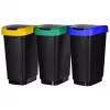 Rotho Twist 1045899999 set de cubos de basura, 3 x 25 l, plástico