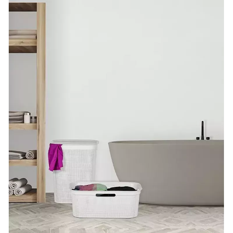 Rotho Brisen cesto para la ropa sucia, 50 l, capuchino