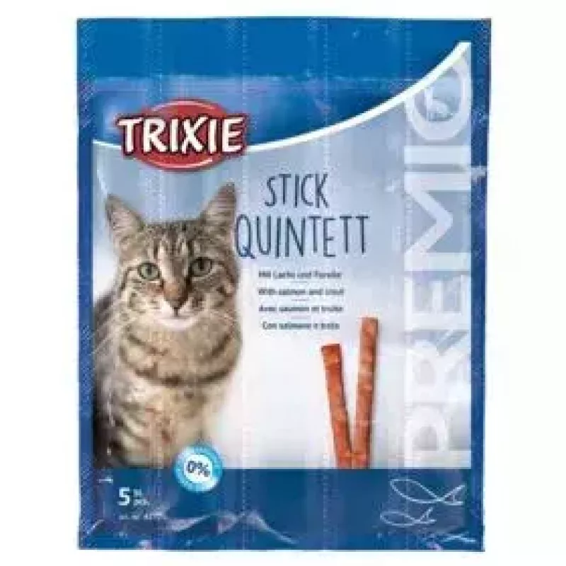 TRIXIE TX-42723 Premio Stick Quintett barritas snack para gatos, cordero y pavo, 5 x 5 g
