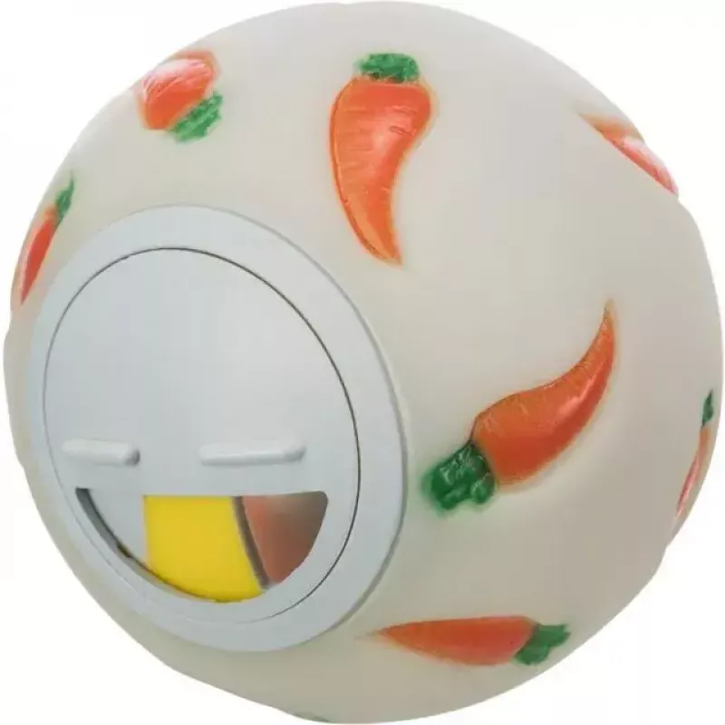 Pelota Trixie TX-6275 dispensadora de snacks para conejos, plástico, Ø 7 cm, colores variados