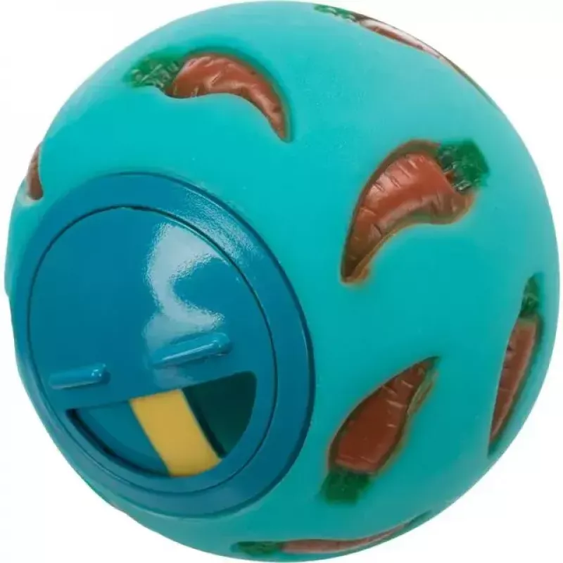 Pelota Trixie TX-6275 dispensadora de snacks para conejos, plástico, Ø 7 cm, colores variados