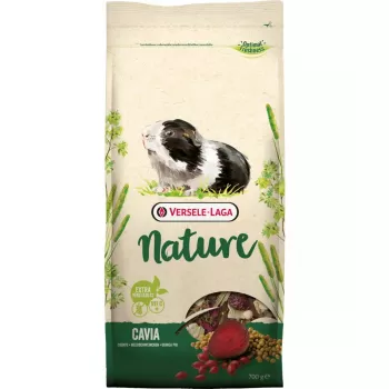 Snack Versele-Laga Cavia Nature 2,3 kg — alimento para cobayas, 15% proteína, 16% fibra bruta, 3% grasa, hierbas, vitamina D3, sin conservantes ni azúcar