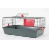 Jaula para roedores ZOLUX Classic 80 — jaula de dos pisos metal/plástico, 800×430×330 mm, separación de barrotes 31 mm, gris/rojo