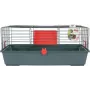 Jaula para roedores ZOLUX Classic 80 — jaula de dos pisos metal/plástico, 800×430×330 mm, separación de barrotes 31 mm, gris/rojo