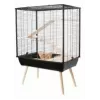 ZOLUX Neo Cozy Large Rodents H80 negro — jaula de metal/plástico para ratas y ratones, alto 80 cm, ancho 78 cm, fondo 48 cm