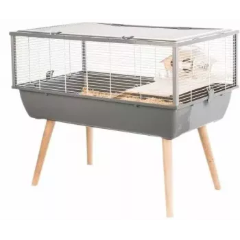 Jaula para roedores ZOLUX Neo Nigha H36 con 2 niveles, base de plástico, 780×480×360 mm, gris