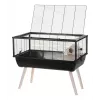 Jaula para roedores ZOLUX Neo Nigha small H36 negra, madera, B780×T360×H480 mm, rueda incluida
