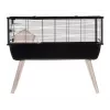 Jaula para roedores ZOLUX Neo Nigha small H36 negra, madera, B780×T360×H480 mm, rueda incluida