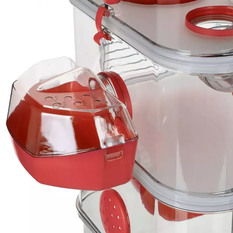 ZOLUX Rody3 Trio jaula para hámsteres, roja