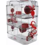 ZOLUX Rody3 Trio jaula para hámsteres, roja