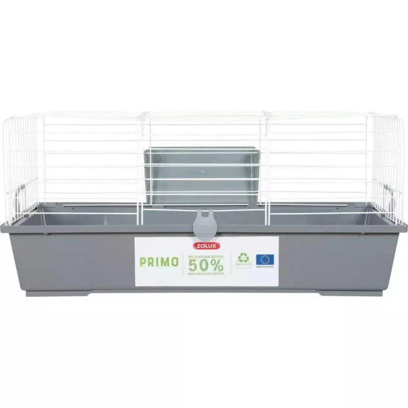 Jaula ZOLUX Primo 80 cm — blanco/gris, 80 cm de largo, 810×360×540 mm, metal/plástico