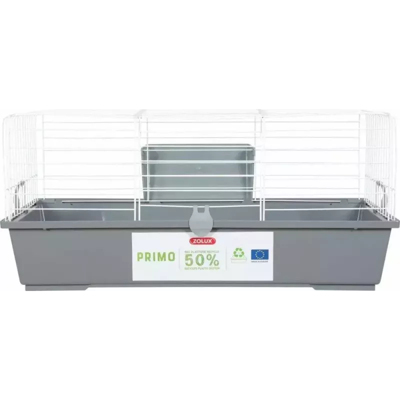 Jaula ZOLUX Primo 80 cm — blanco/gris, 80 cm de largo, 810×360×540 mm, metal/plástico